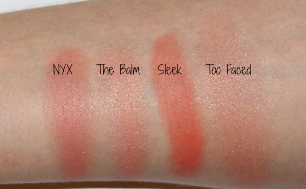 blush swatches